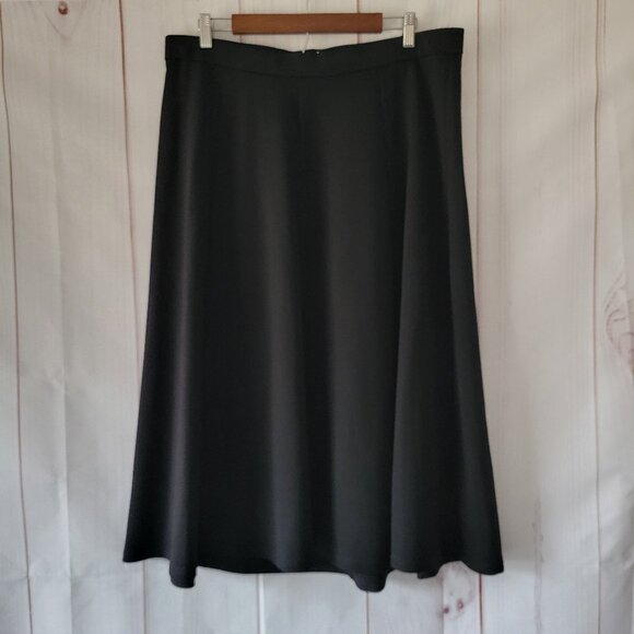 CJ Banks Long Black Maxi Skirt, Women’s Plus 1X, Pull-On, Flowy A-Line Black - Picture 1 of 6